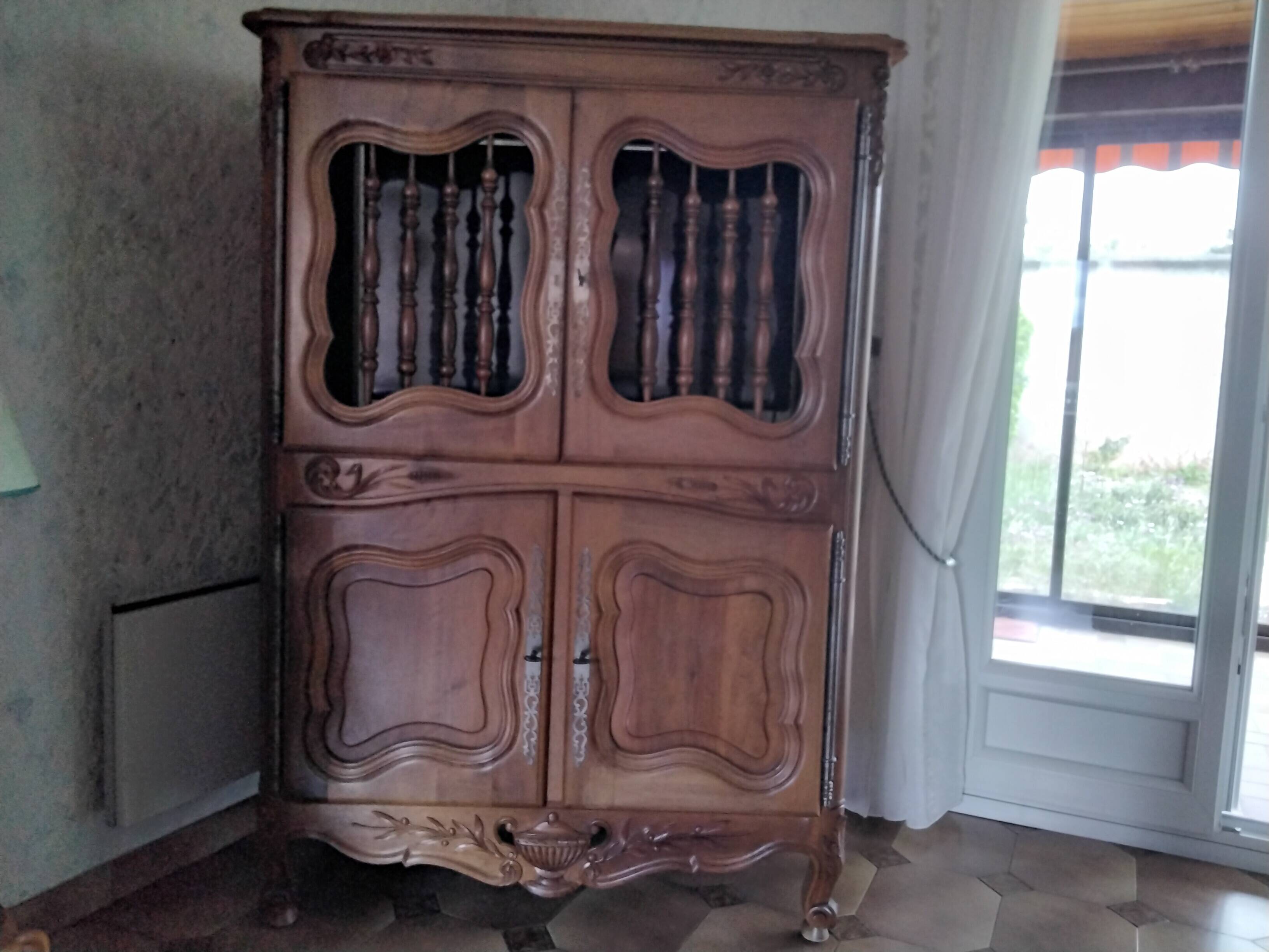 Solid walnut TV unit