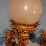 Pair of wall light  bronze "Torches / torches" early twentieth century