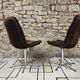 Pair of vintage velvet armchair chair 1970"