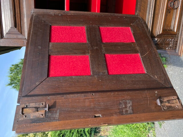 Meuble cabinet louis xiii double corps armoire renaissance ancien