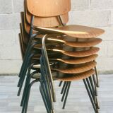 Set of 6 chairs Kho Liang 60s