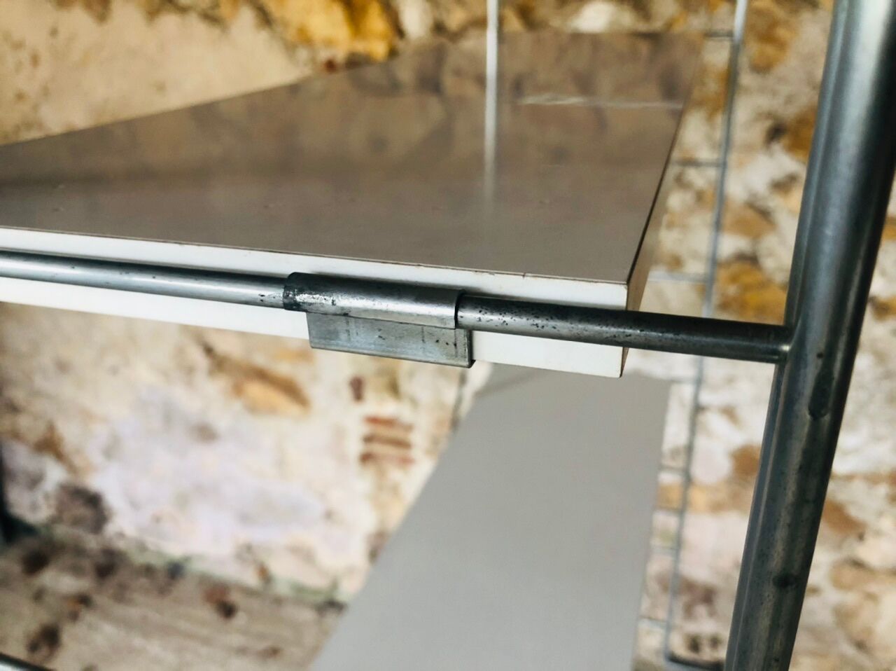 Vintage wall system with 5 modular shelves for BHV