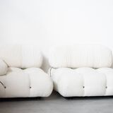 Camaleonda, B&B 2-seater sofa and 3-seater sofa in bouclè fabric, 1970