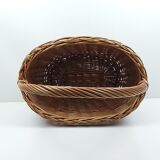 Wicker shopping basket one handle