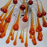 Paolo venini chandelier, murano 70 with large drops