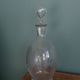 Carafe bottle with a stopper, engraved patterns, Baccarat, Golfe Juan