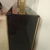 Black lacquered and brass design 70/80