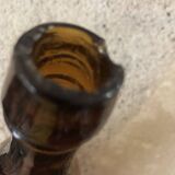 Lot de 6 bouteilles en verre fumé brun