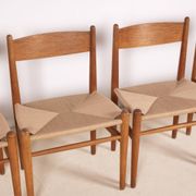 6x Hans J. Wegner Dining Chair CH36 in Oak, 1970s Denmark