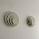 Pair of vintage geometric wall lights, white lacquered metal, Germany 1980s