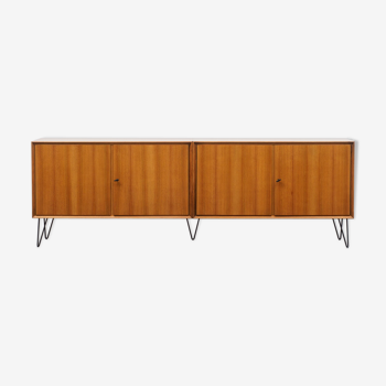 Vintage sideboard, walnut, new metal feet