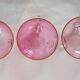 Vintage glasses service cup pink for 7 with service bowl