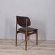 Set of 8 vintage 1960s wood and leather chairs designed by anonima castelli