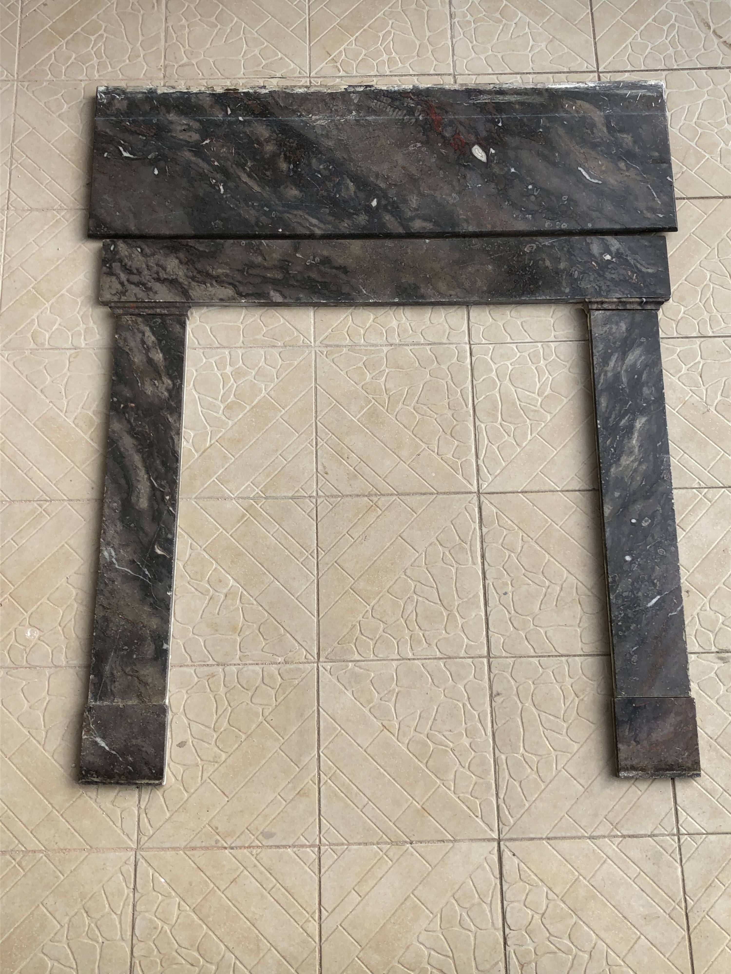 19th-century marble fireplace