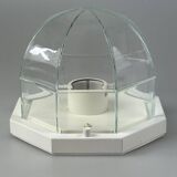 60s 70s ceiling lamp Glashütte Limburg Germany Plafoniere glass & metal