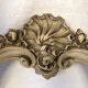 Louis XV style console in gray lacquered wood and marble top, nineteenth