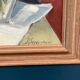 Original Swedish Oil on Panel from the 1940s – "Floral Still Life" by B. Segerdahl – Signed – Framed – 56 × 48 cm (22" × 18.9")