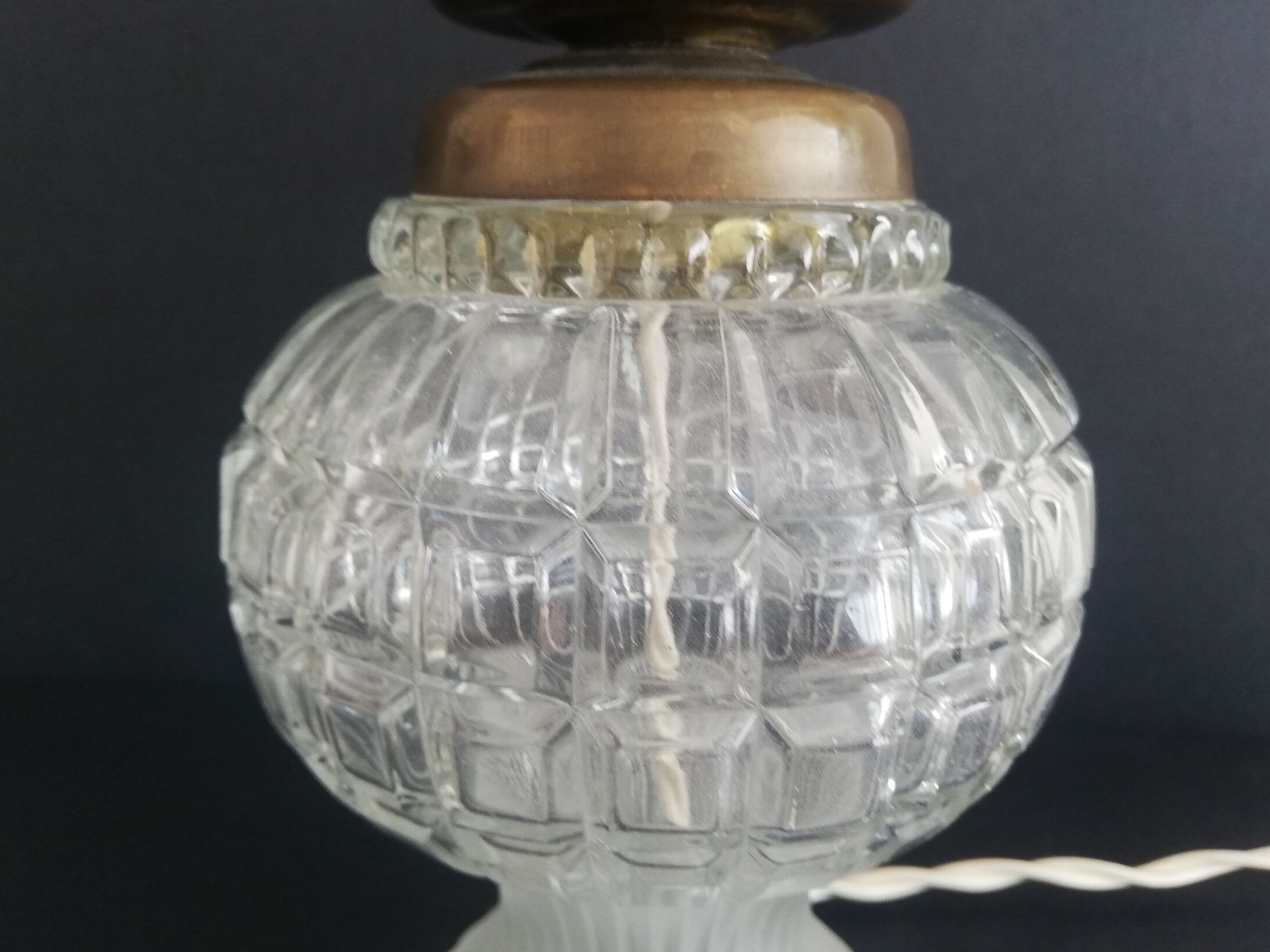 Pair of crystal lamps 1960