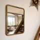 Rectangular mirror gilded with fine gold – vintage –