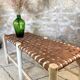 Poplar and leather bench