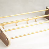 Formica and brass vintage coat rack