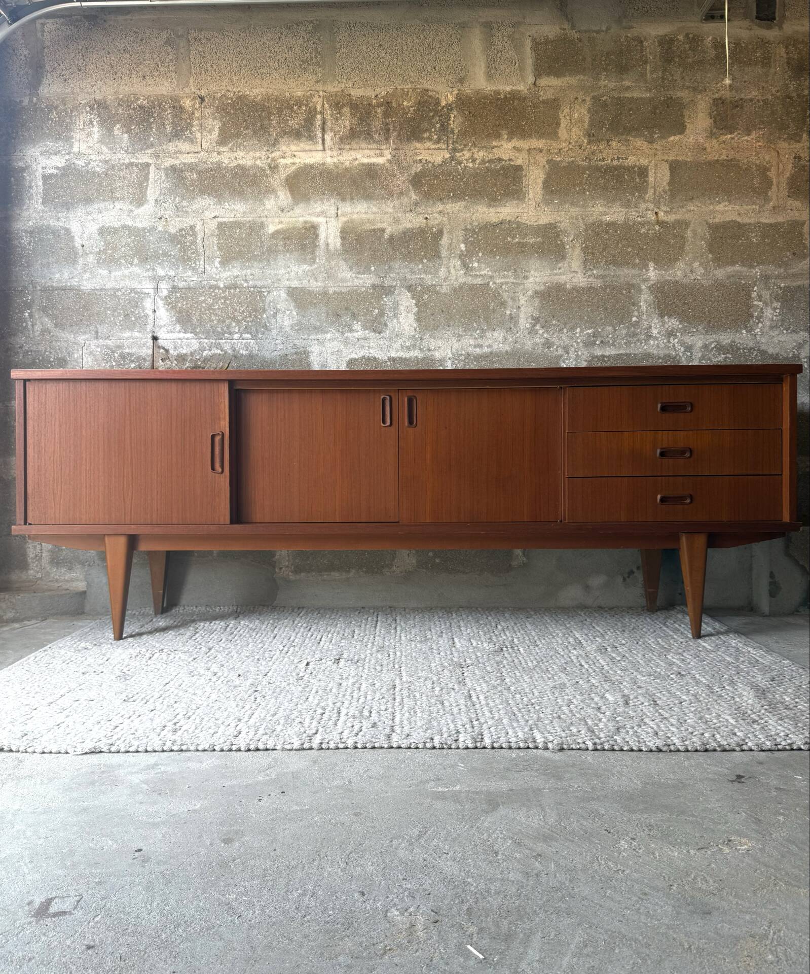 Vintage Scandinavian teak sideboard, 1960.