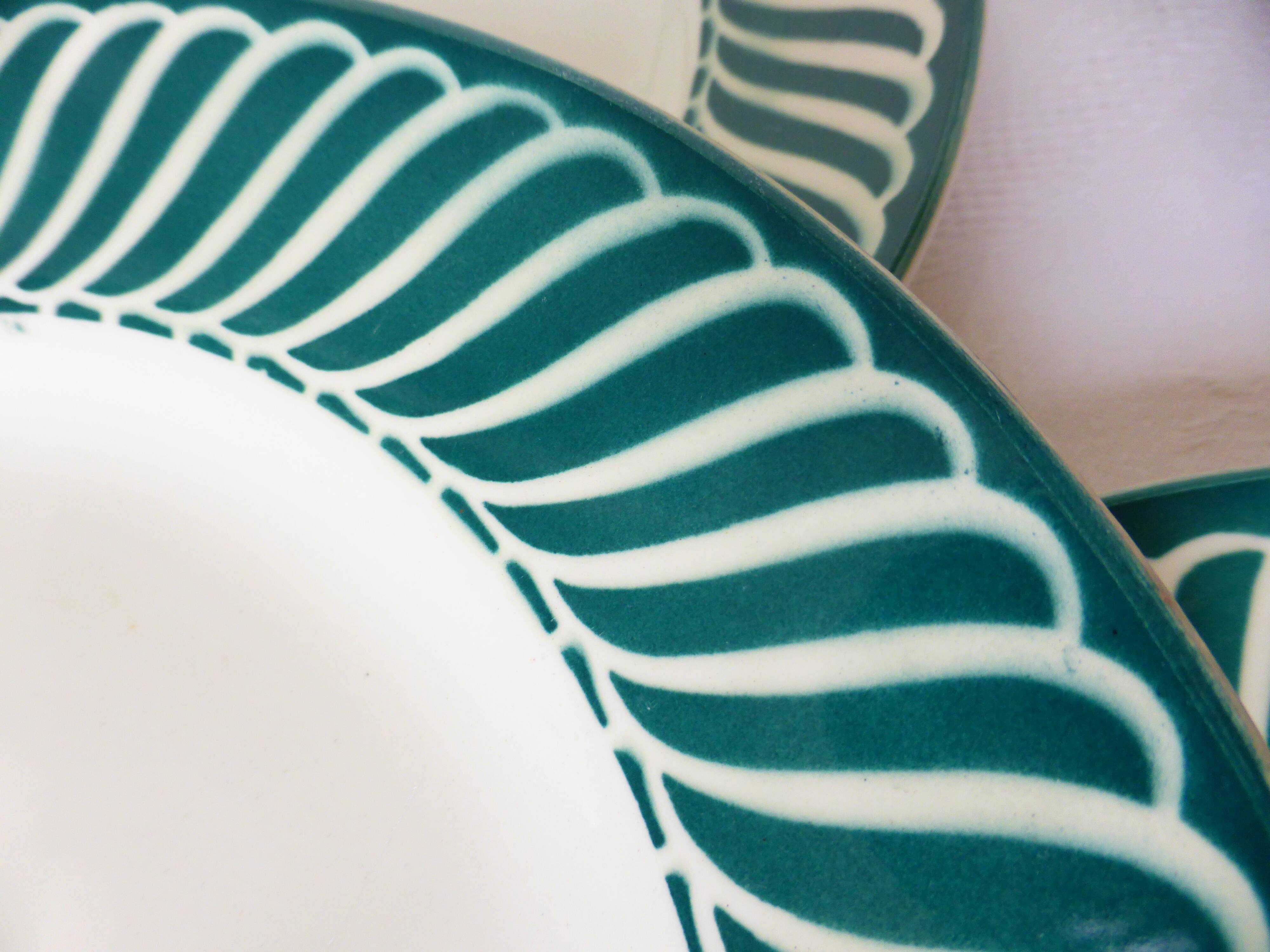 4 flat plates of Digoin Sarreguemines model Jacquot 210805