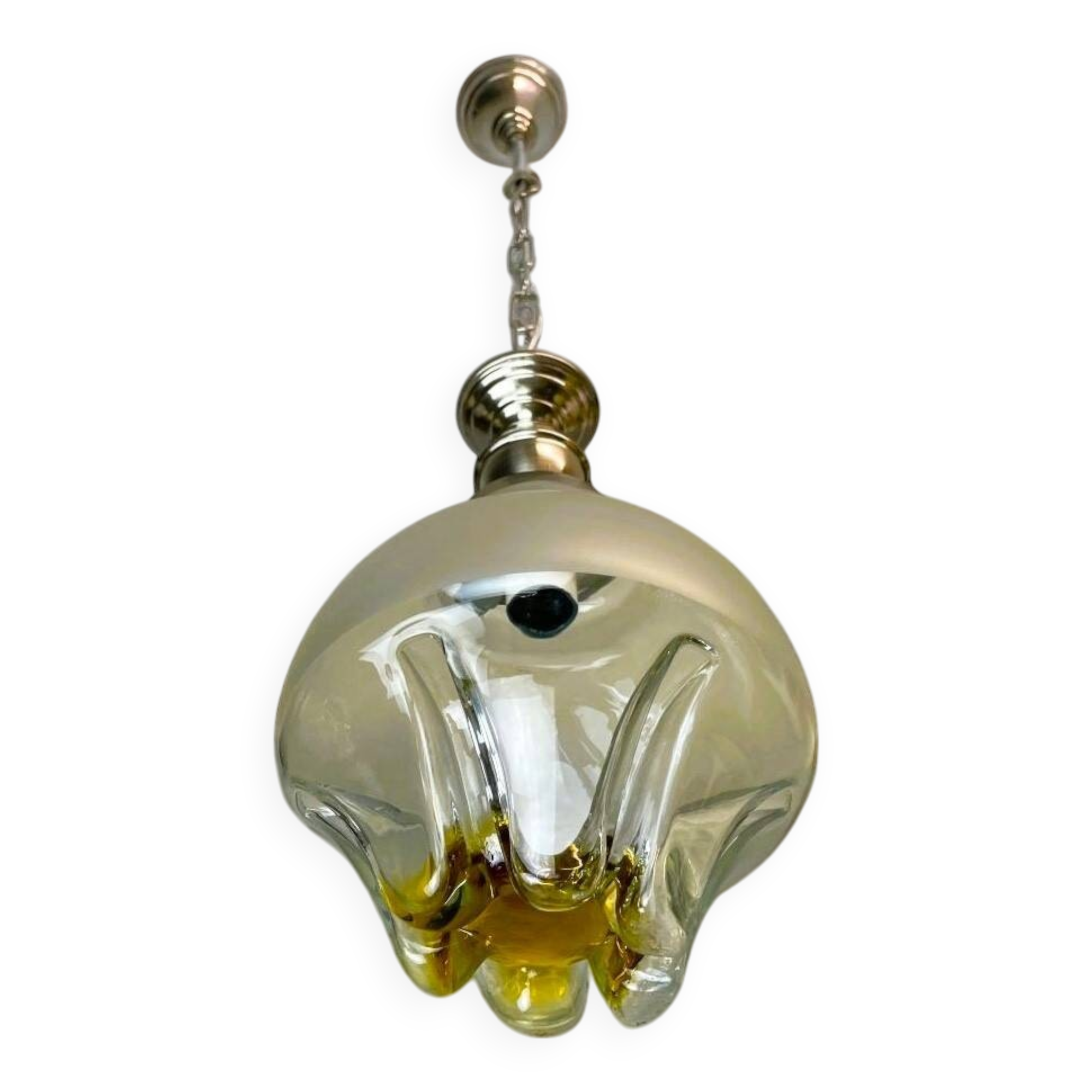 Italian Mazzega style Glass Hanging Lamp