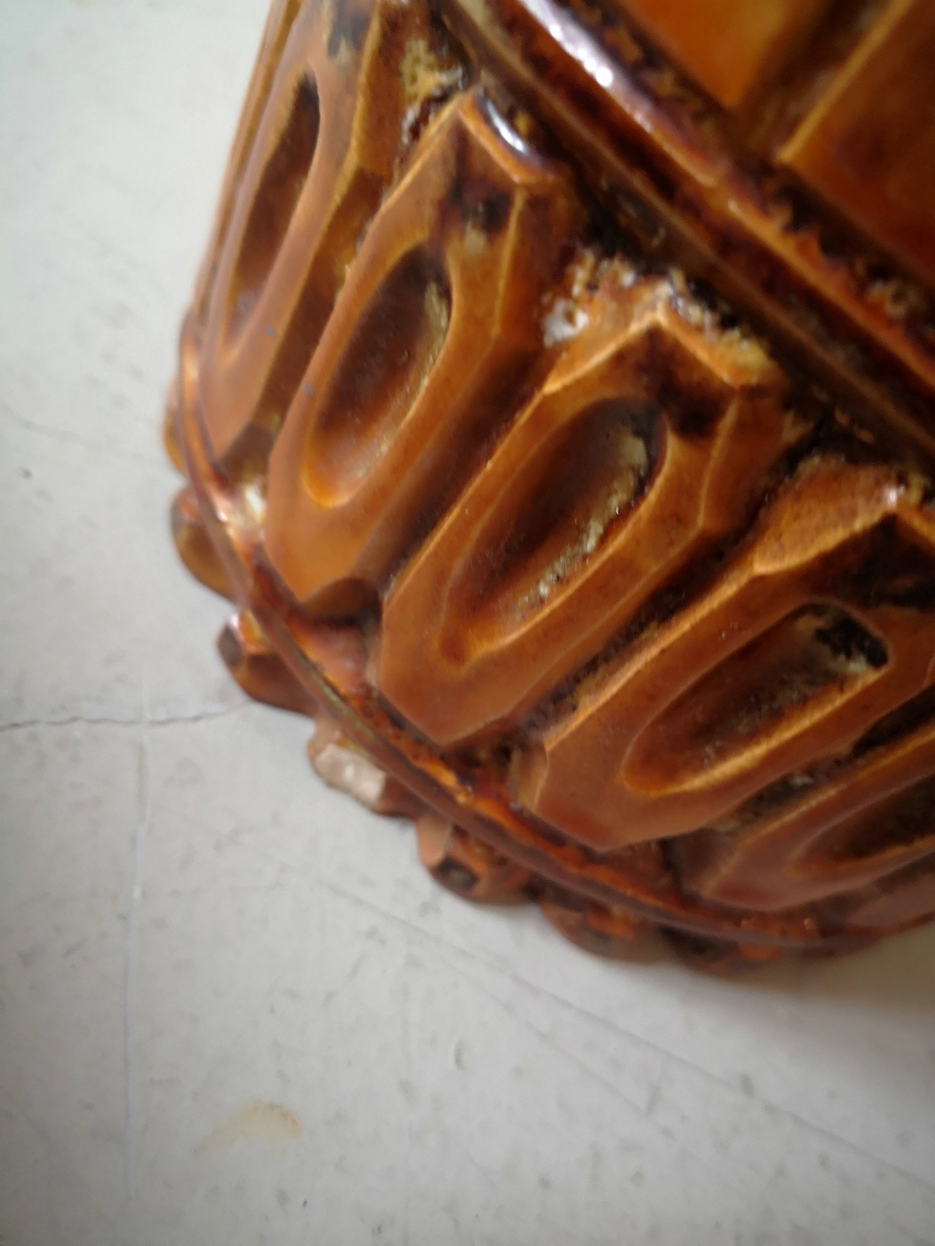 Large ceramic vase signed marius bessone vallauris 1950