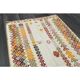 1970s Turkish Hand-Knotted Wool Cotton Beige Kilim Runner Rug 68x159