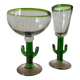 Vintage blown glass cactus glasses