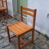 Set of 8 pine chairs