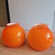 Duo of opaline lampshades