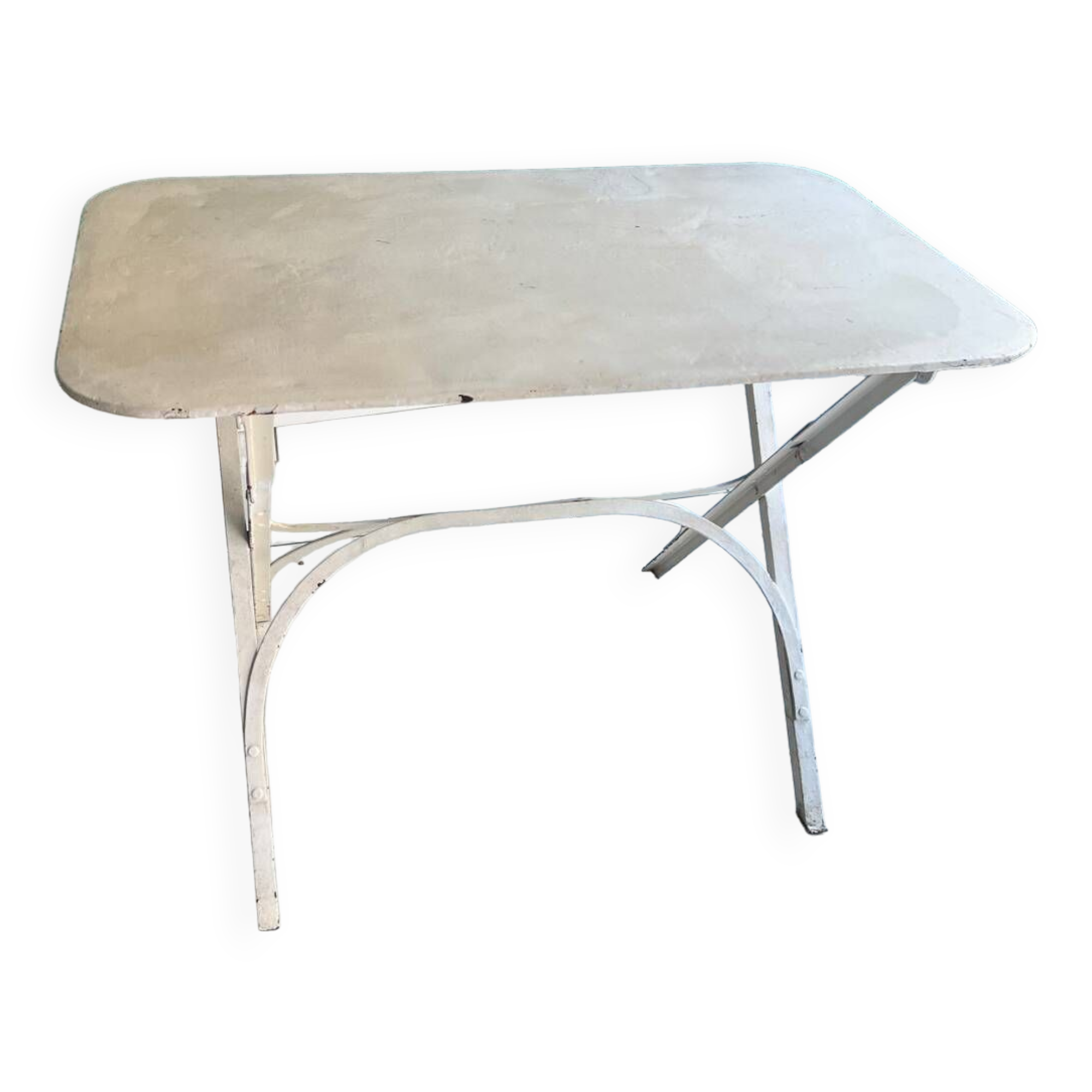 Wrought iron folding garden table