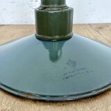 Industrial Petrol Enamel Military Pendant Lamp with Cast Aluminium Top, 1960s