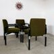 Lot de 4 chaises fauteuils design années 80 Wilkhahn métal et tissu vintage