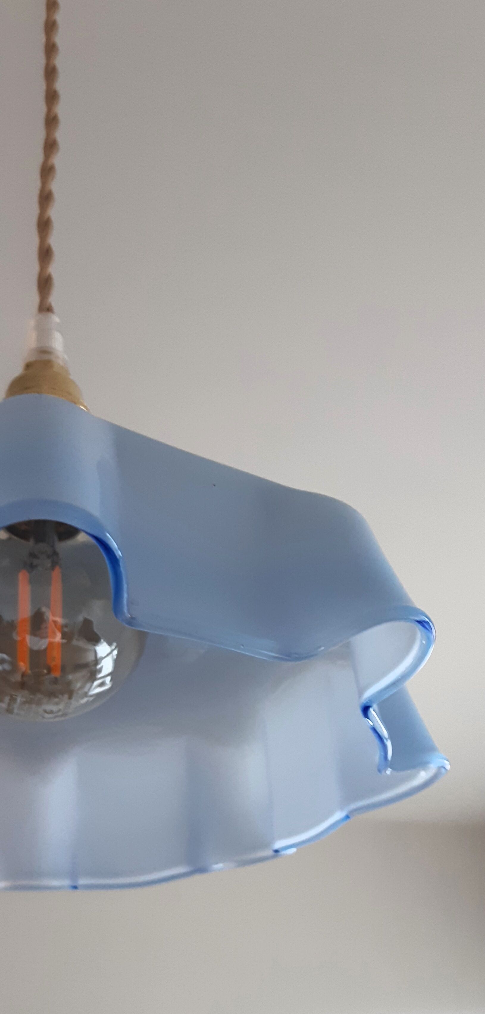 Vintage blue opaline hanging