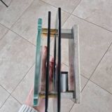 Pair of smoked glass wall lights - Veca editions, Fontana Arte - Design 1970