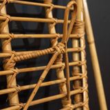 Rattan coat rack