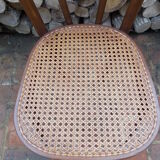 Curved wooden bistro chair and canning