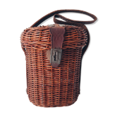 Étui en osier pour verre de curiste minaudière