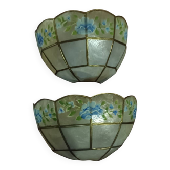 Mother-of-pearl appliques