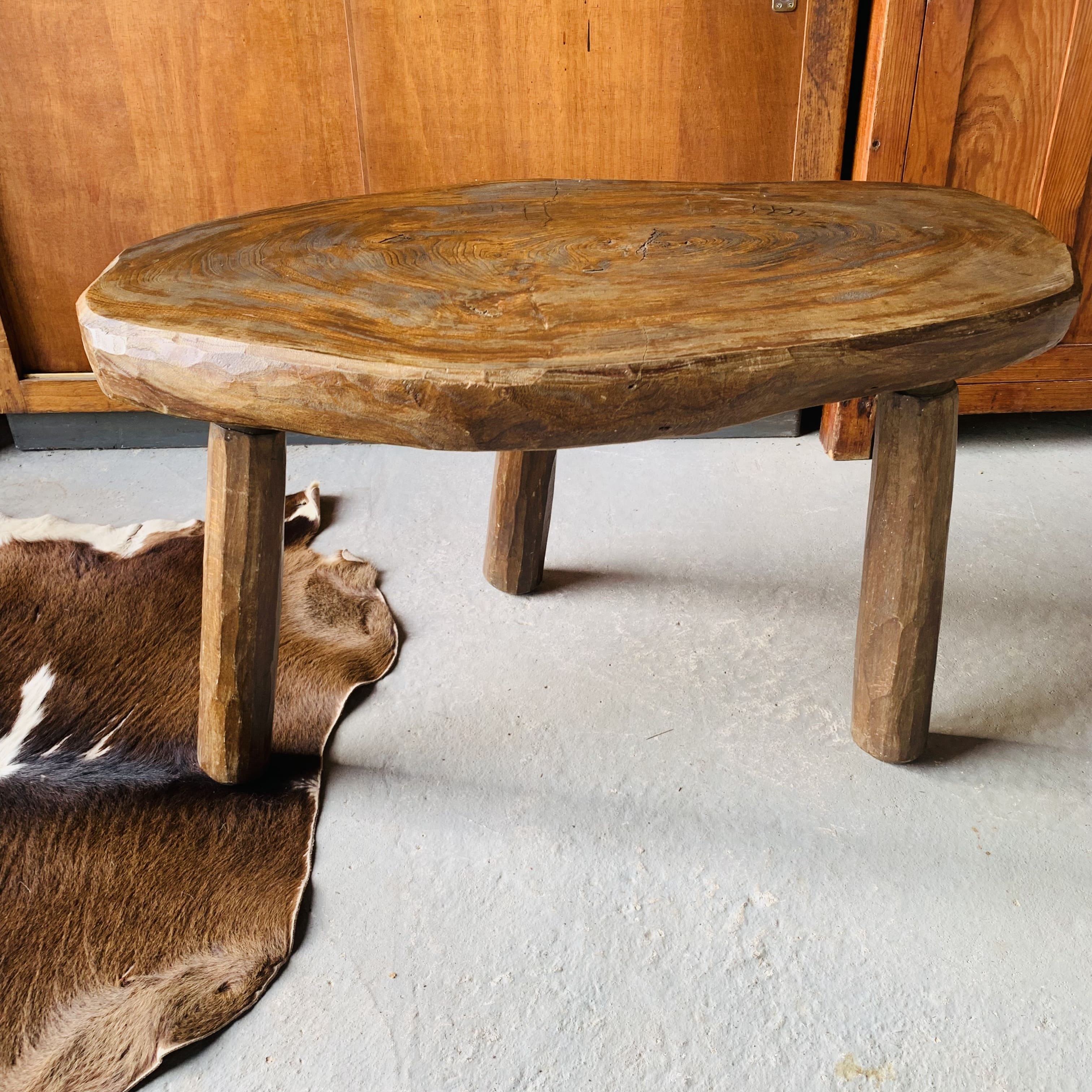 Brutalist tripod coffee table