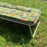 Vintage sun lounger - deckchair with floral decor