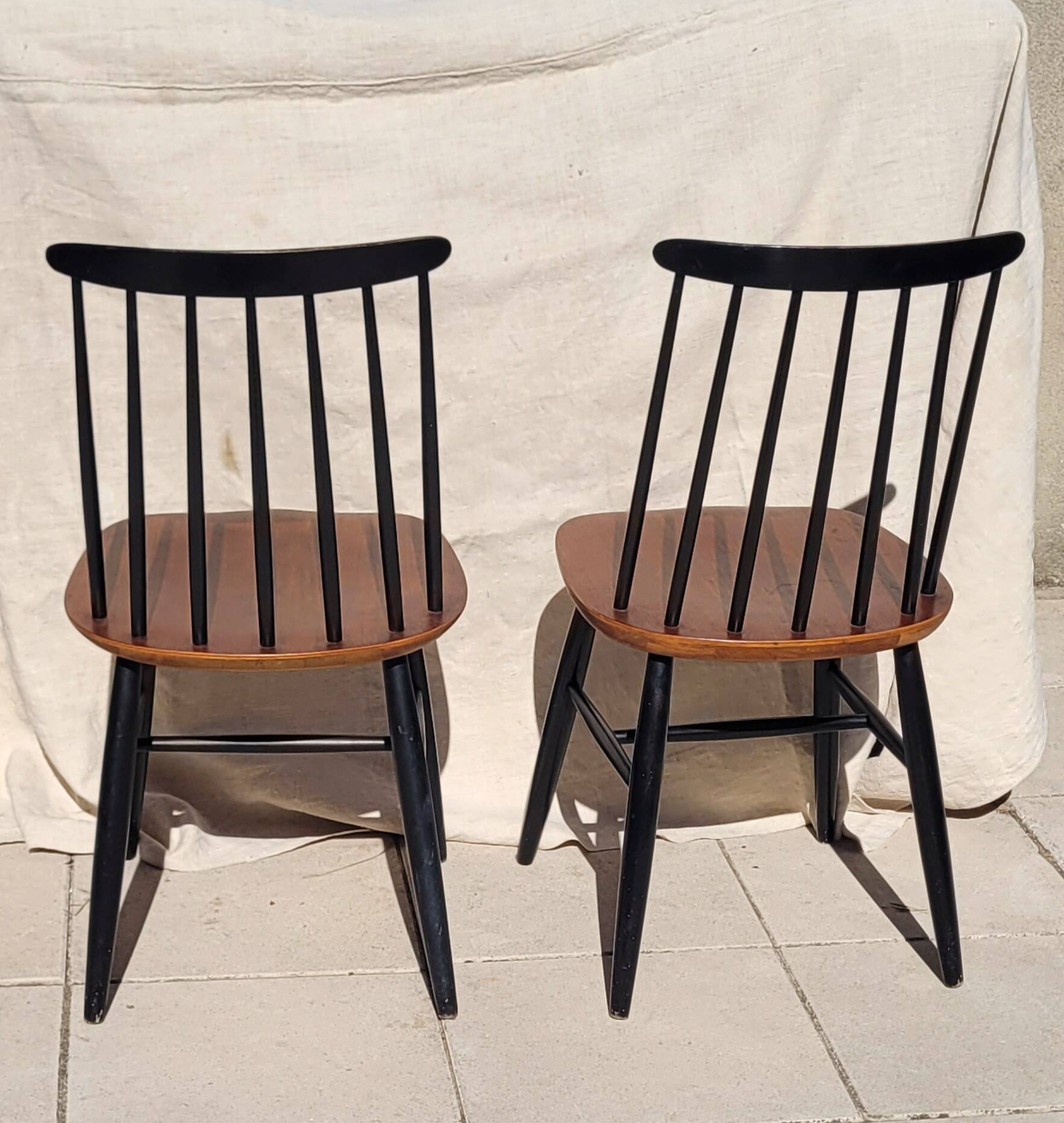 6 Vintage Scandinavian Fanett Chairs by Tapiovaara from the 1960s