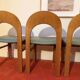 Set of 4 Arcadia dining chairs by Caraceni for Tagliabue.
