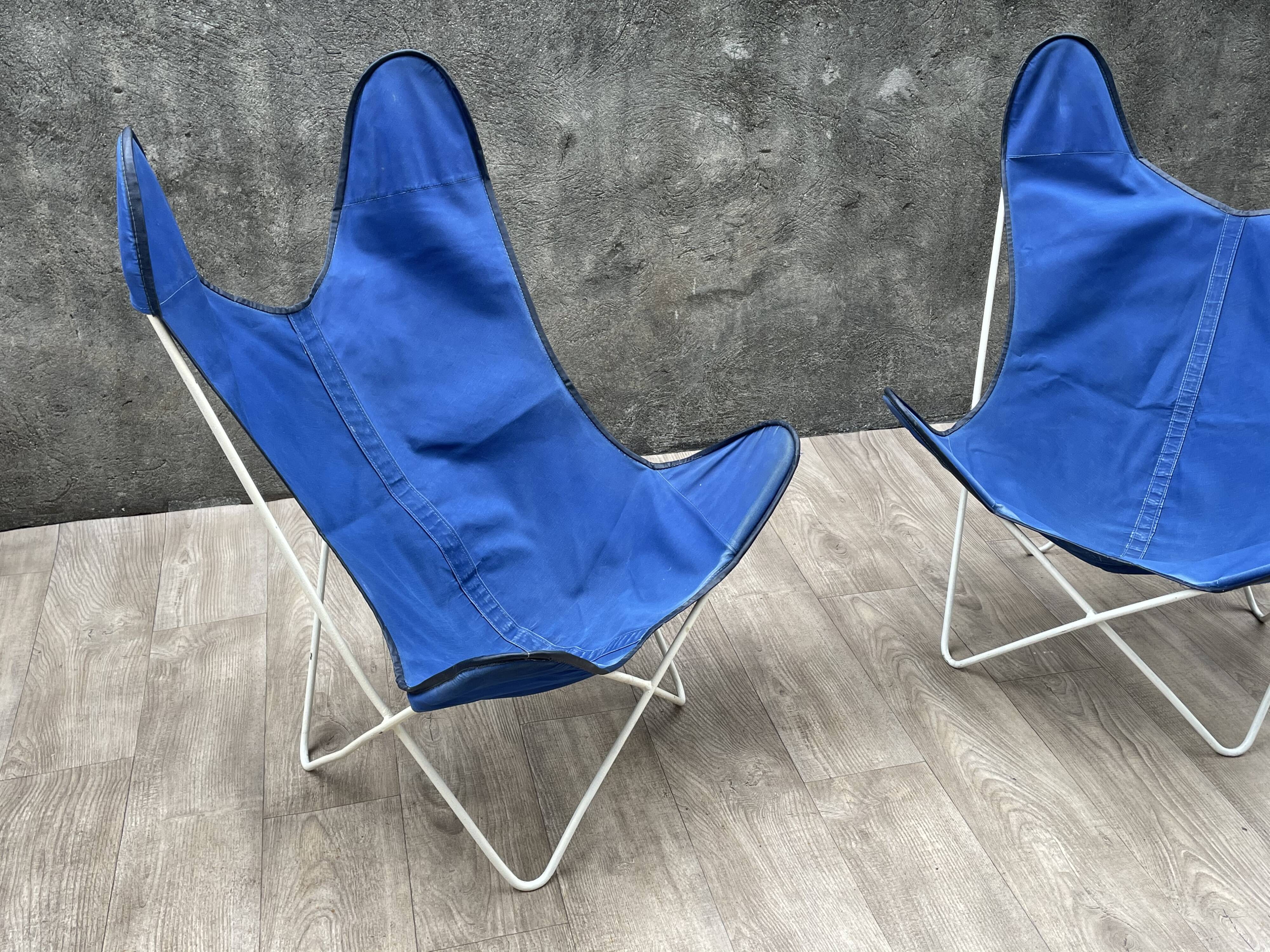 Pair of AA butterfly armchairs, 1970s