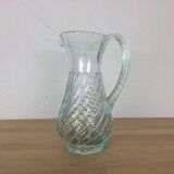 Bubbled glass pitcher