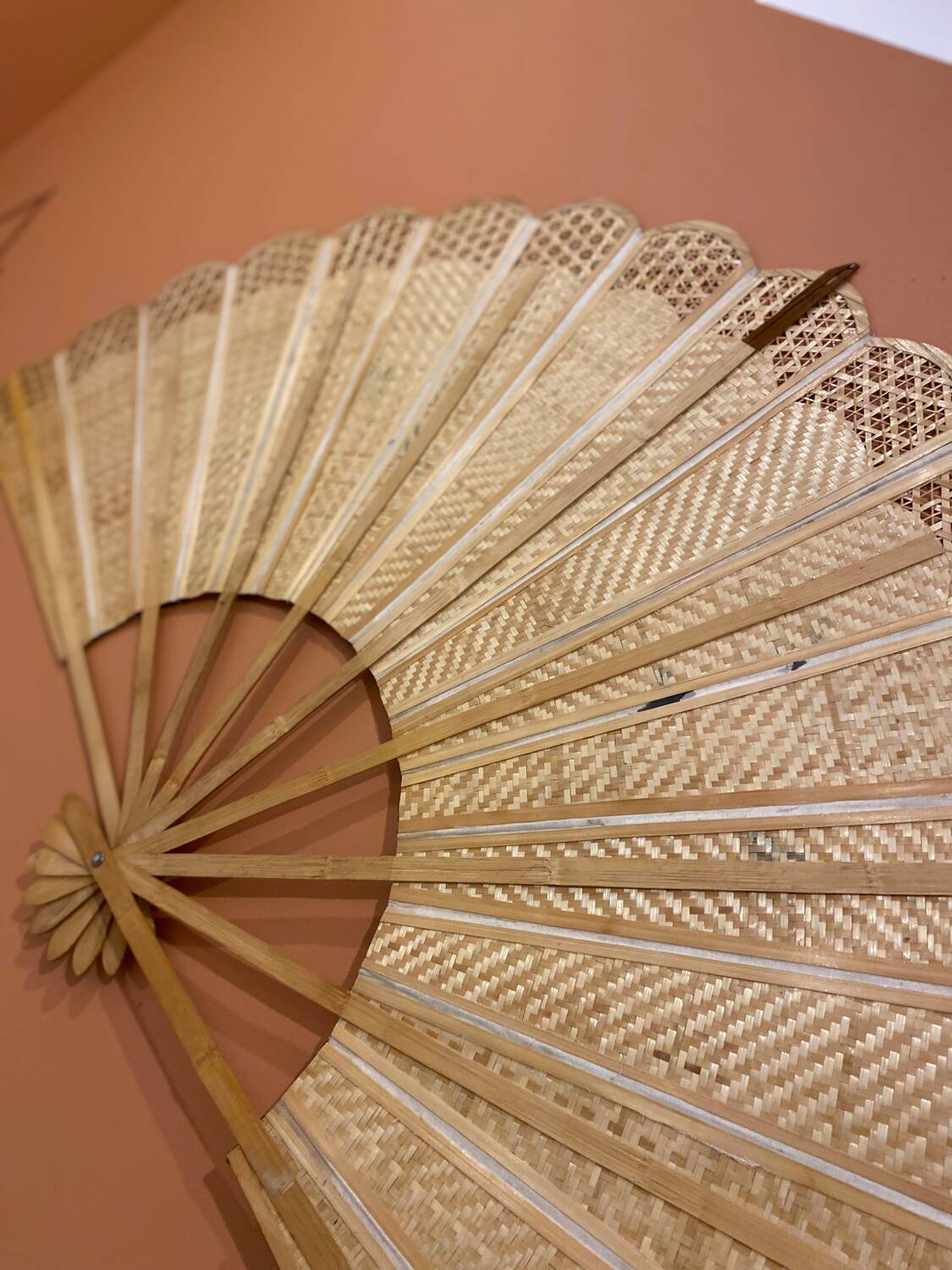 Giant bamboo and cane fan