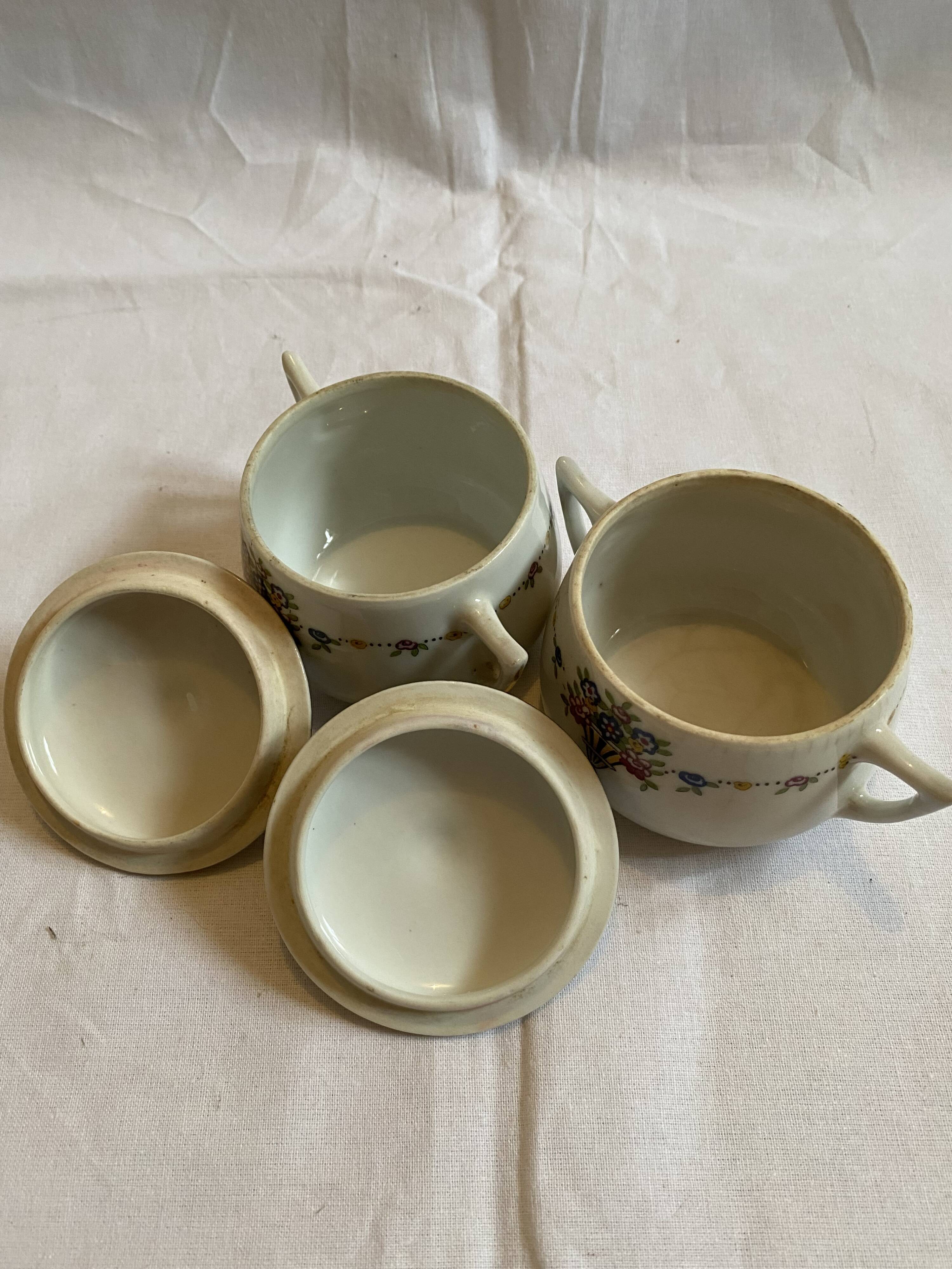 Limoges porcelain sugar bowls